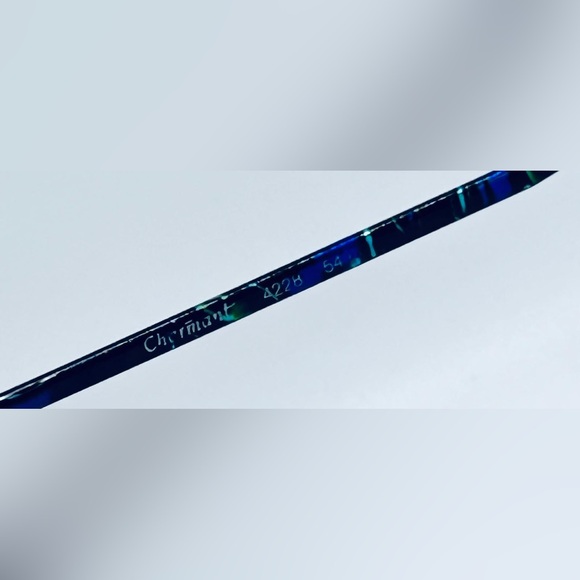 Vintage Charmant 4228 Green Blue Oval Sunglasses Frames Only - Picture 8 of 8